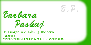 barbara paskuj business card